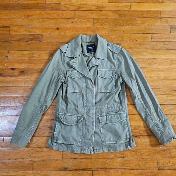 MADEWELL Women’s XS Green Outbound Utility Jacket Army Green Field Cargo - Picture 2 of 7